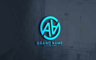 Professional Company Two Letter AA Logo Design