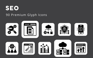 Seo 90 Premuim Glyph Icons