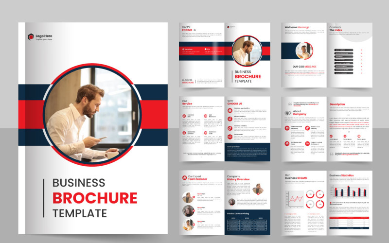 Vector new minimal company profile brochure pages design brochure cover page template idea Illustration