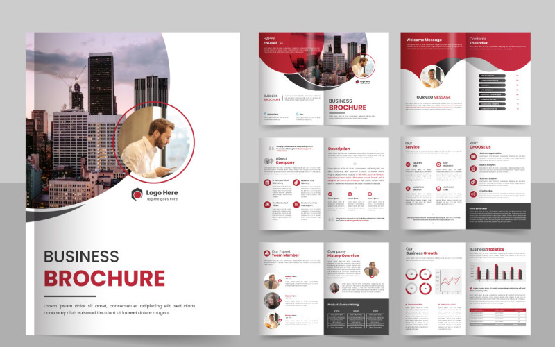 Vector new minimal company profile brochure pages design brochure Illustration