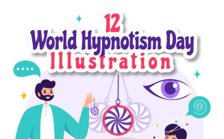 12 World Hypnotism Day Vector Illustration
