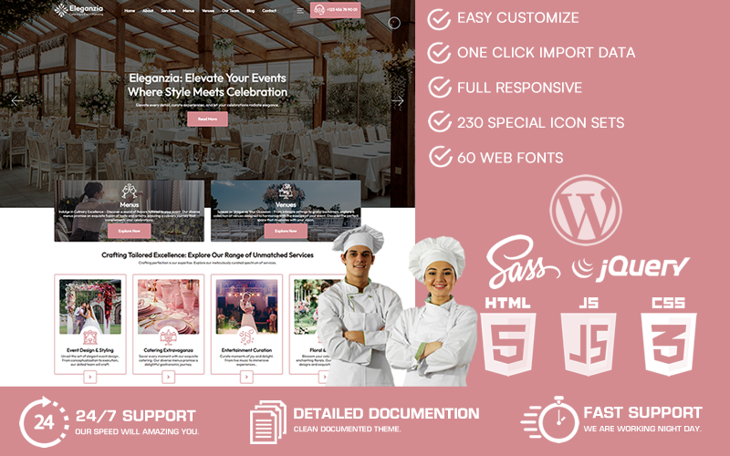Kit Graphique #371133 Catering Wedding Divers Modles Web - Logo template Preview