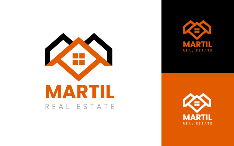 Letter M Real Estate Logo Logo Template