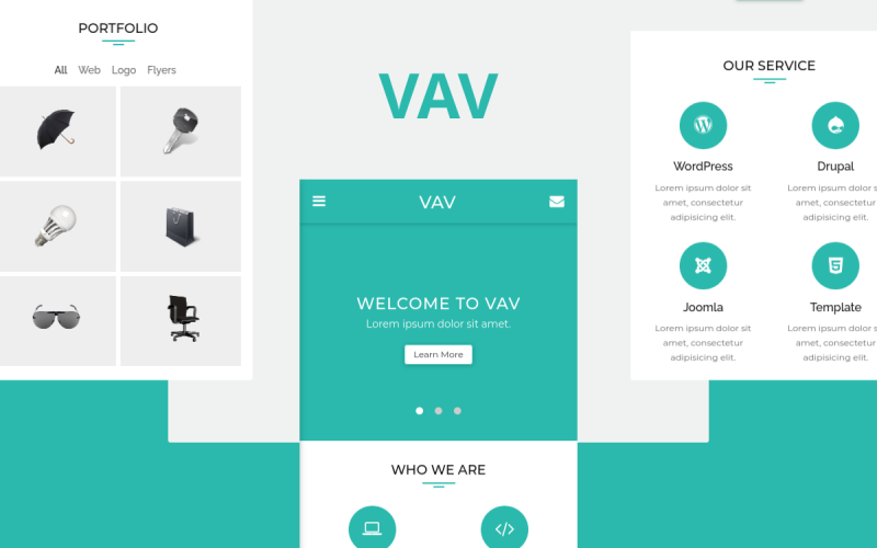 VAV - Clean Mobile Template Website Template