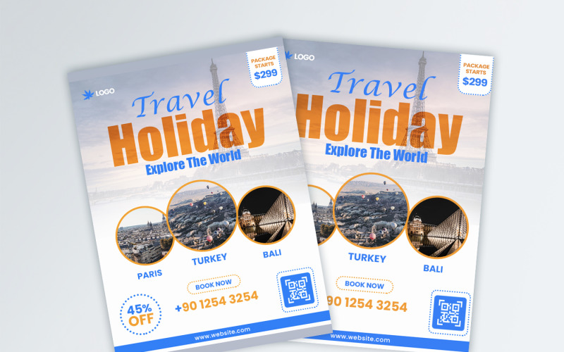 Booking travel agency flyer design Corporate Identity