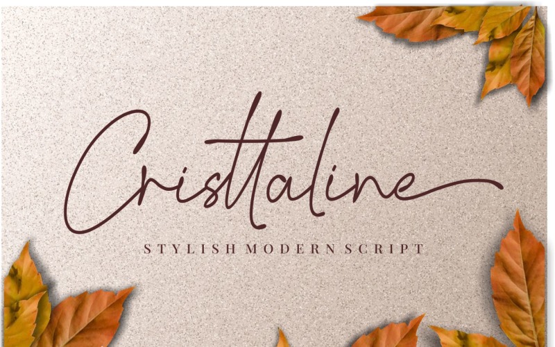 Cristtaline script fonts modern Font