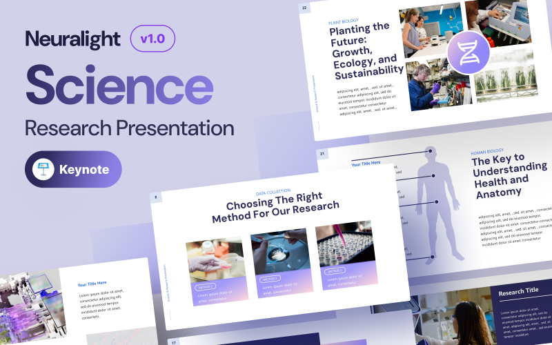 Neuralight - Science and Research Keynote Presentation Template Keynote Template