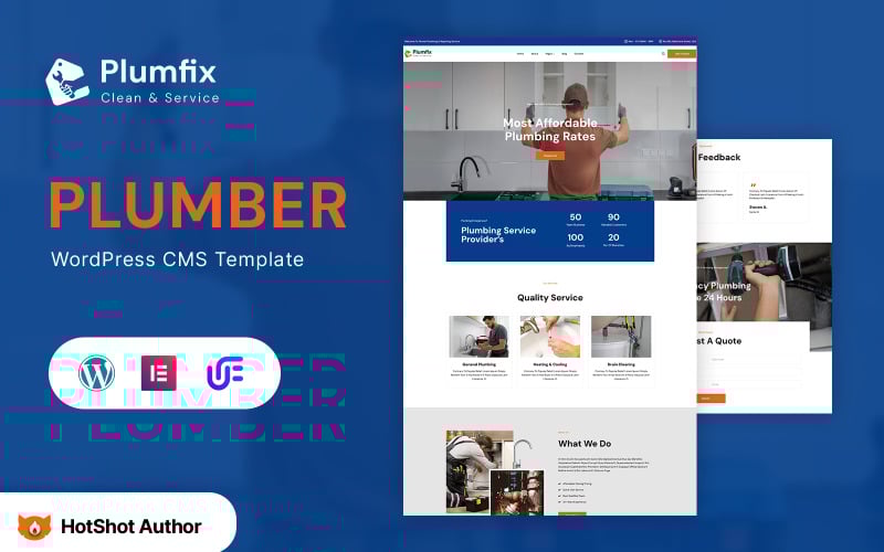 Plumfix- Plumbing Services WordPress Elementor Theme WordPress Theme