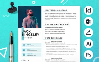 UX Designer Clean and Modern Resume Template Word | CV