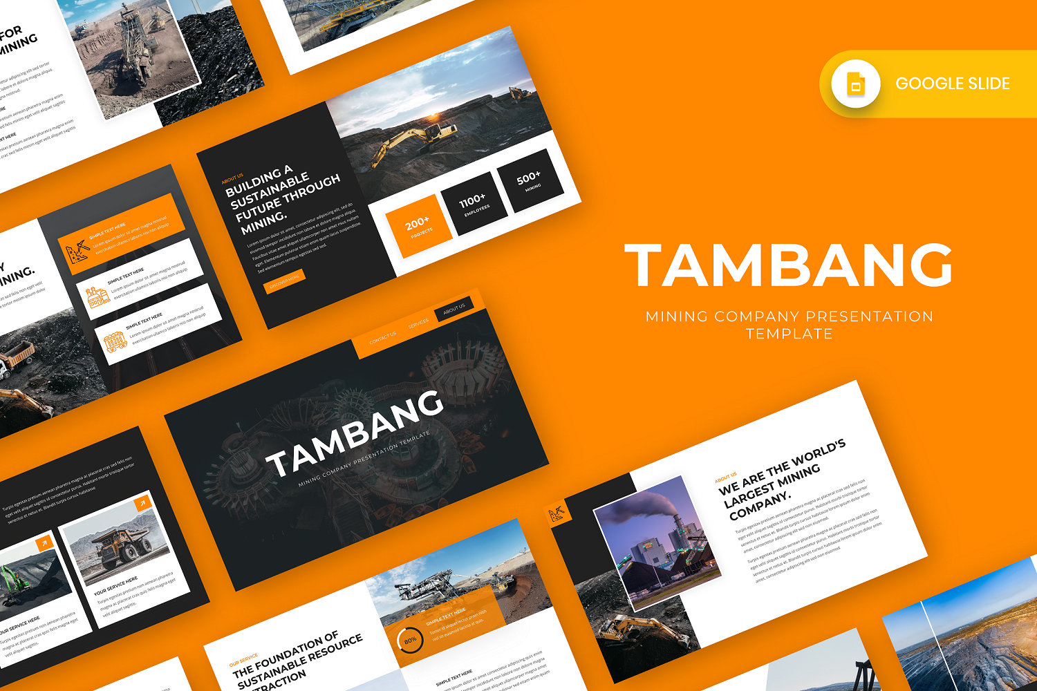 Tambang - Mining Industry Google Slide Template