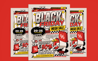 Black Friday Sale Flyer Poster Template