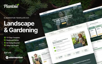 Plantsie - Landscape & Gardening Service Elementor Kit