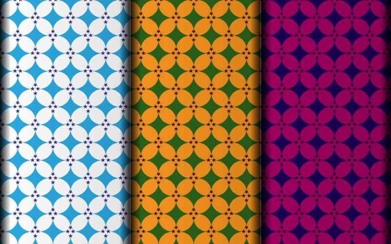 Vector flower style geometric pattern design template Pattern