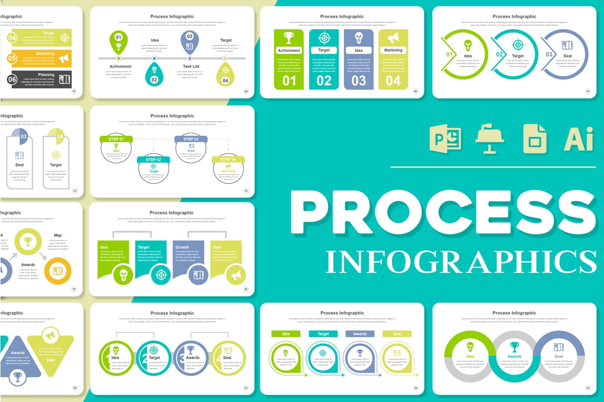 Kit Graphique #371617 Process Infographics Divers Modles Web - Logo template Preview