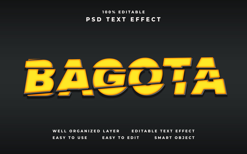 Bagota Editable Text Effect Illustration