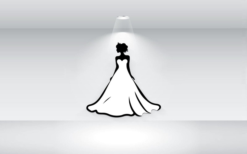 Bridal Dress Logo Vector Illustration Logo Template