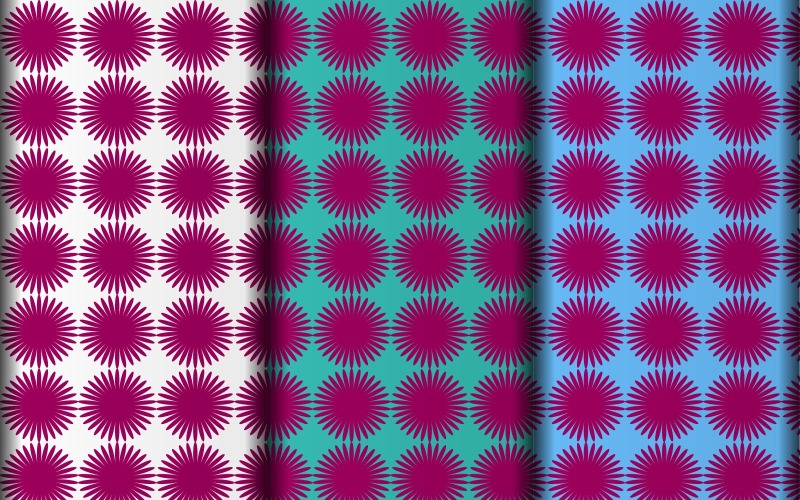 Vector set of vector eps flower style element pattern design Pattern