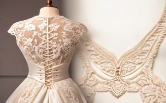 Bride Dress Background Illustration