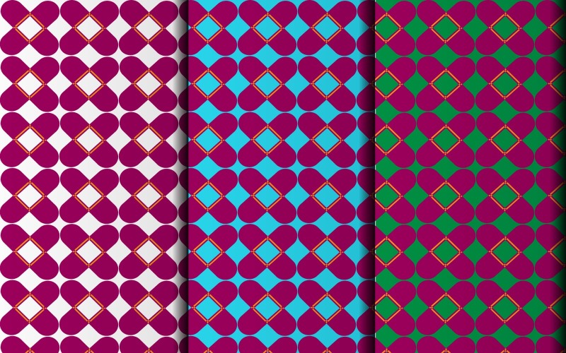 Floral seamless geometric pattern design template Pattern