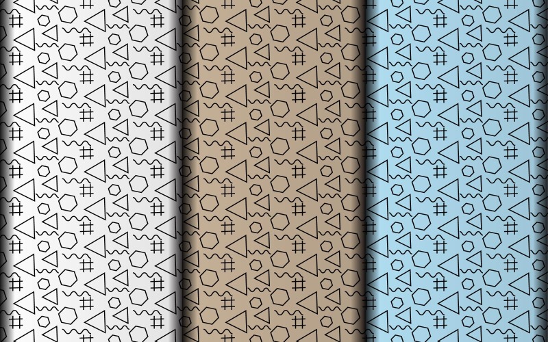 Geometric floral vector pattern design template Pattern