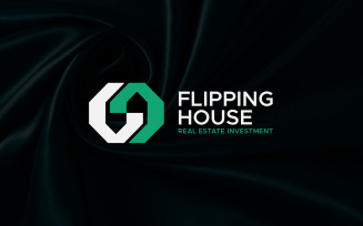 Real estate flipping house logo design