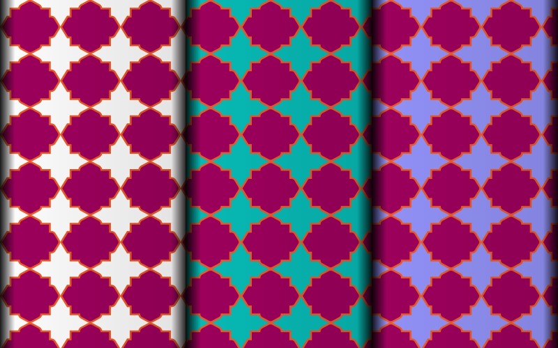 Simple geometric floral pattern design template Pattern