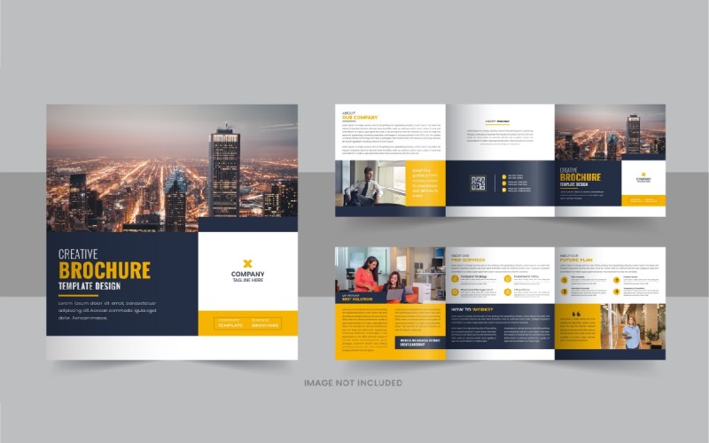 Business square trifold brochure design or Square trifold Corporate Identity