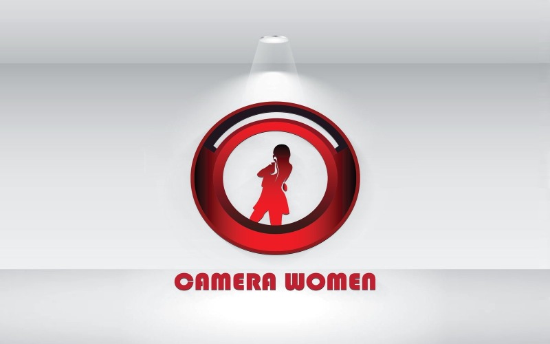 Camera Women Logo Vector File Logo Template