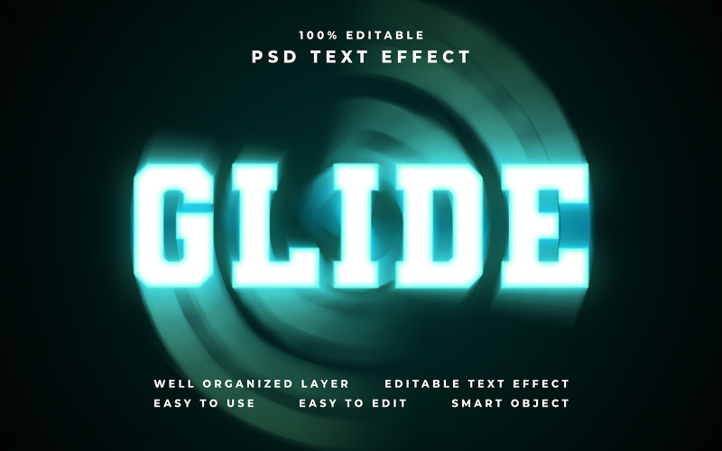 Glide Editable Text Effect Illustration