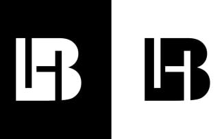 Initial Letter bh, hb abstract company or brand Logo Design