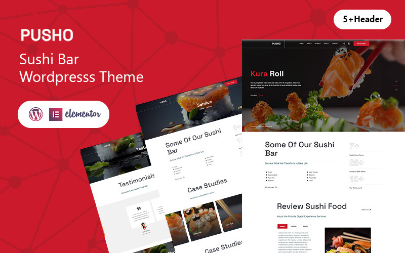 Pusho – Sushi Bar Wordpress Theme WordPress Theme