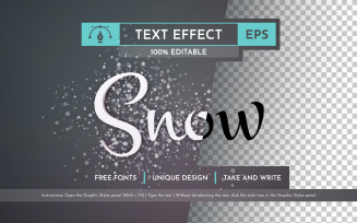 Snow Winter - Editable Text Effect, Font Style