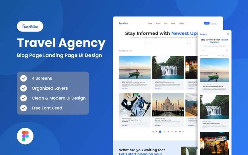TravelWise - Travel Agency Website Landing Page-2 UI Element