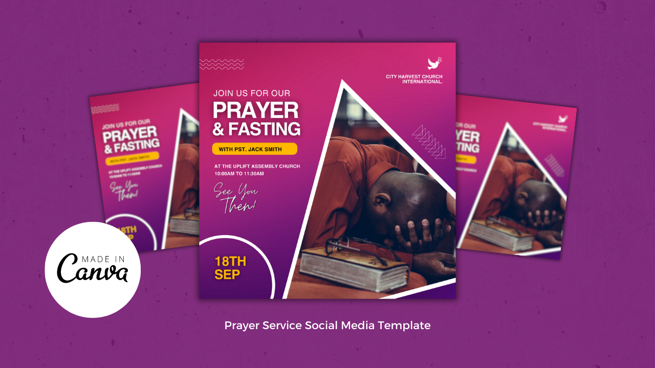 Prayer & Fasting Church Flyer Template
