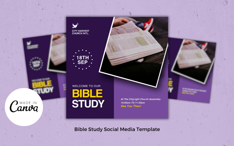 Bible Study Church Design Template Social Media