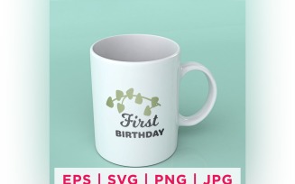 First Birthday Baby Milestone Design's Quote Stickers