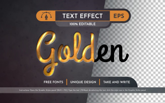 Golden Emboss - Editable Text Effect, Font Style