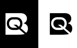 Initial Letter bq, qb abstract company or brand Logo Design