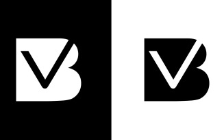 Initial Letter bv, vb abstract company or brand Logo Design