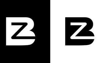 Initial Letter bz, zb abstract company or brand Logo Design
