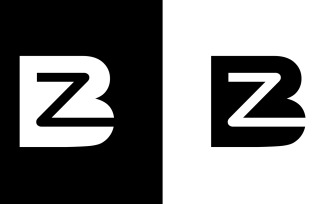 Initial Letter bz, zb abstract company or brand Logo Design