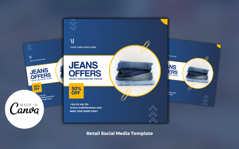 Jeans Fashion Sale Template Social Media