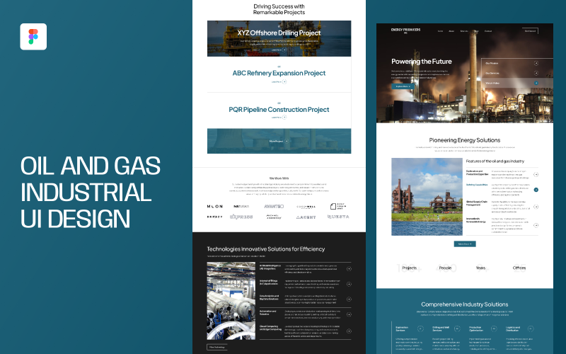 Oil and Gas Industrial UI Design UI Element