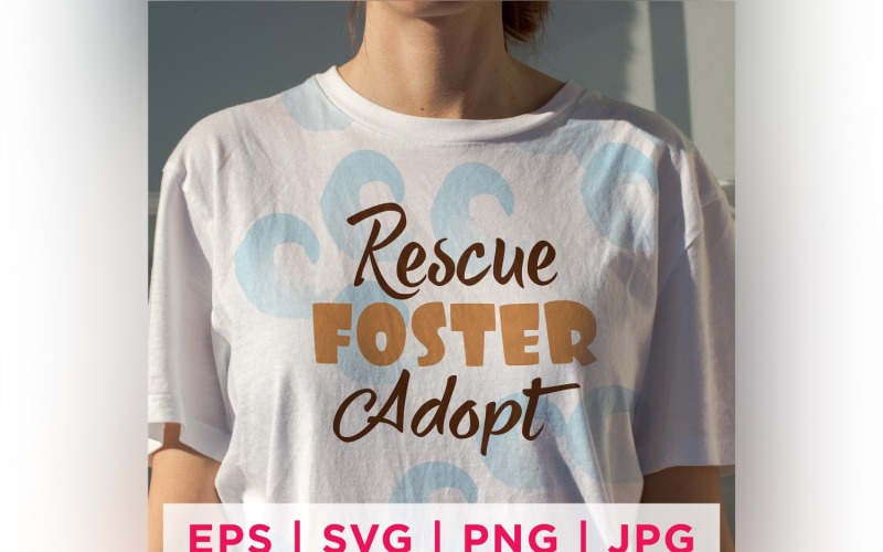 Rescue Foster Adopt Cat Rescue Quote Stickers Vector Graphic