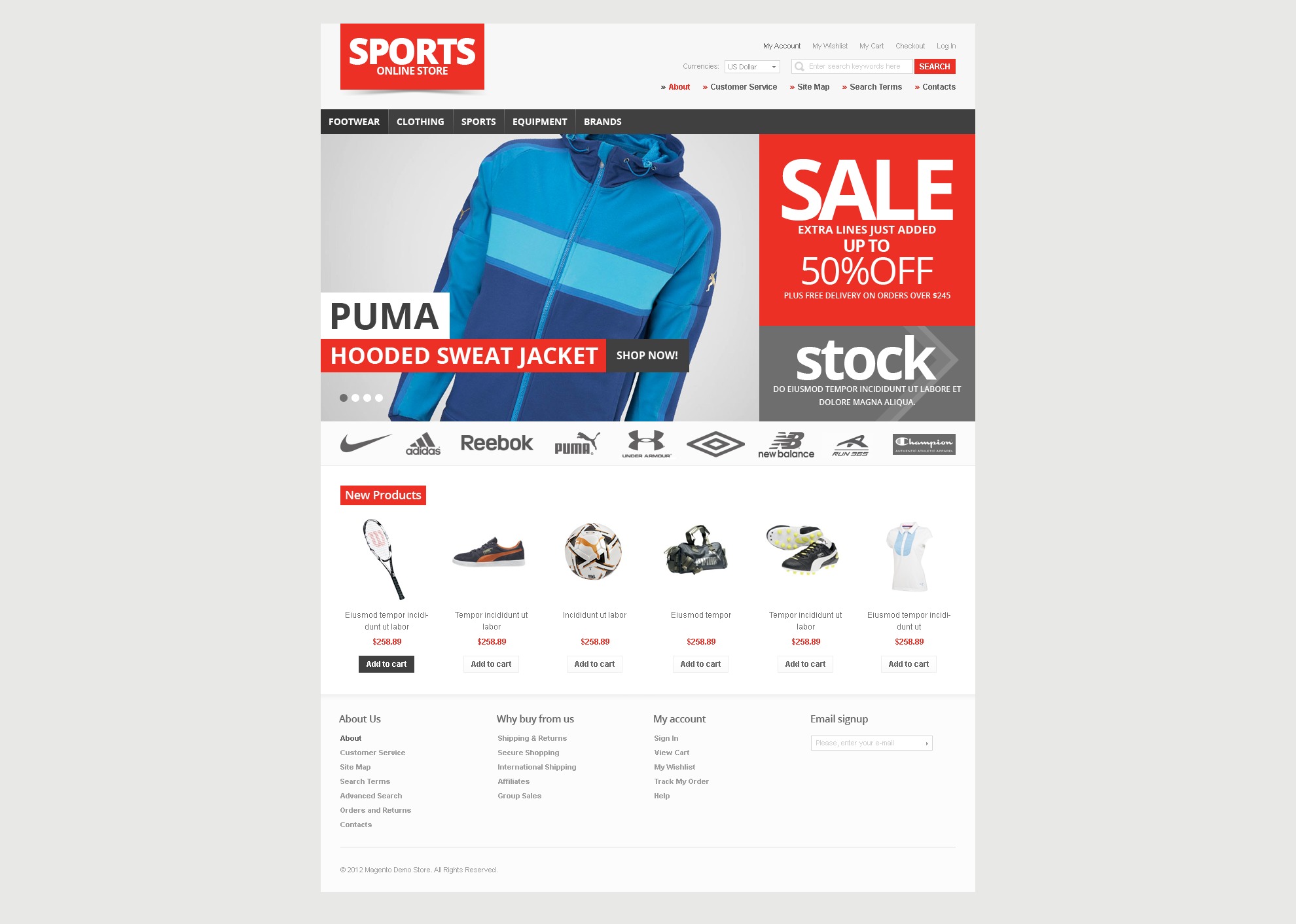 Spor Mağazası Magento #37288 - Ekran resmi