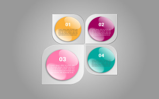 Glossy simple vector infographic design.