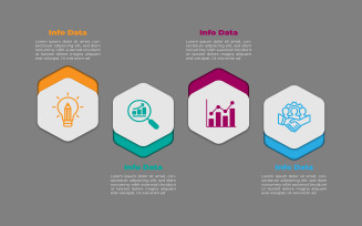 Polygon infographic template design.