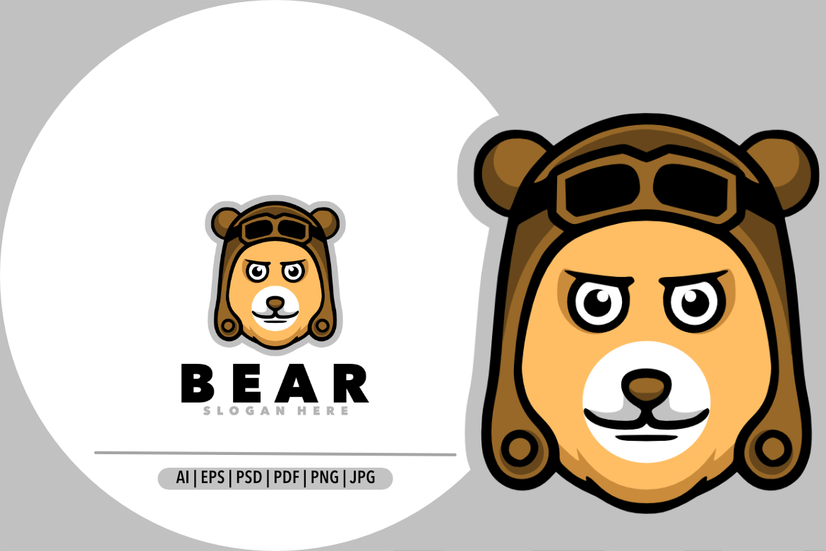 Template #372207 Bear Cartoon Webdesign Template - Logo template Preview