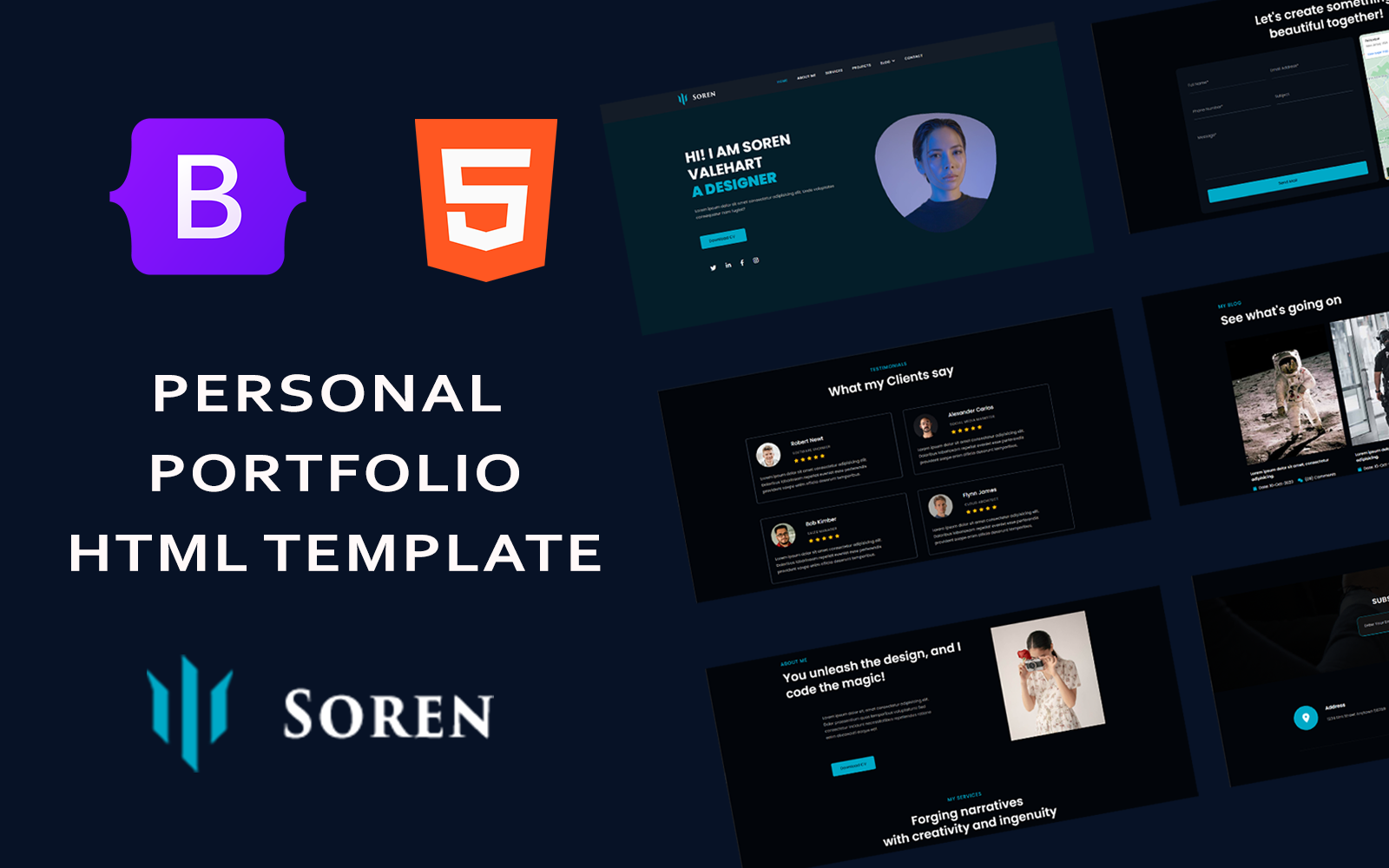 Soren - Personal Portfolio HTML5 Bootstrap Template