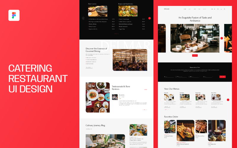 Catering Restaurant UI Design UI Element